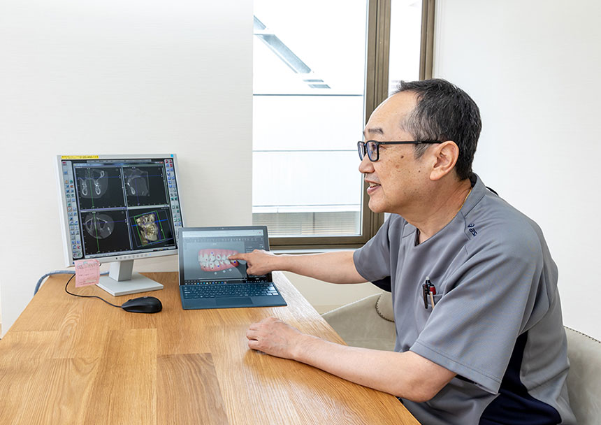 見た目だけではない噛み合わせ調整も徹底